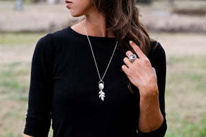 Dendrite Agate Shadowbox Ring