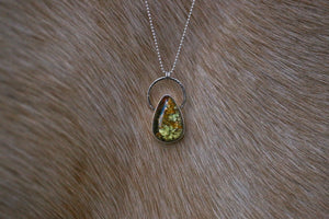 Teardrop Leaf Resin Necklace