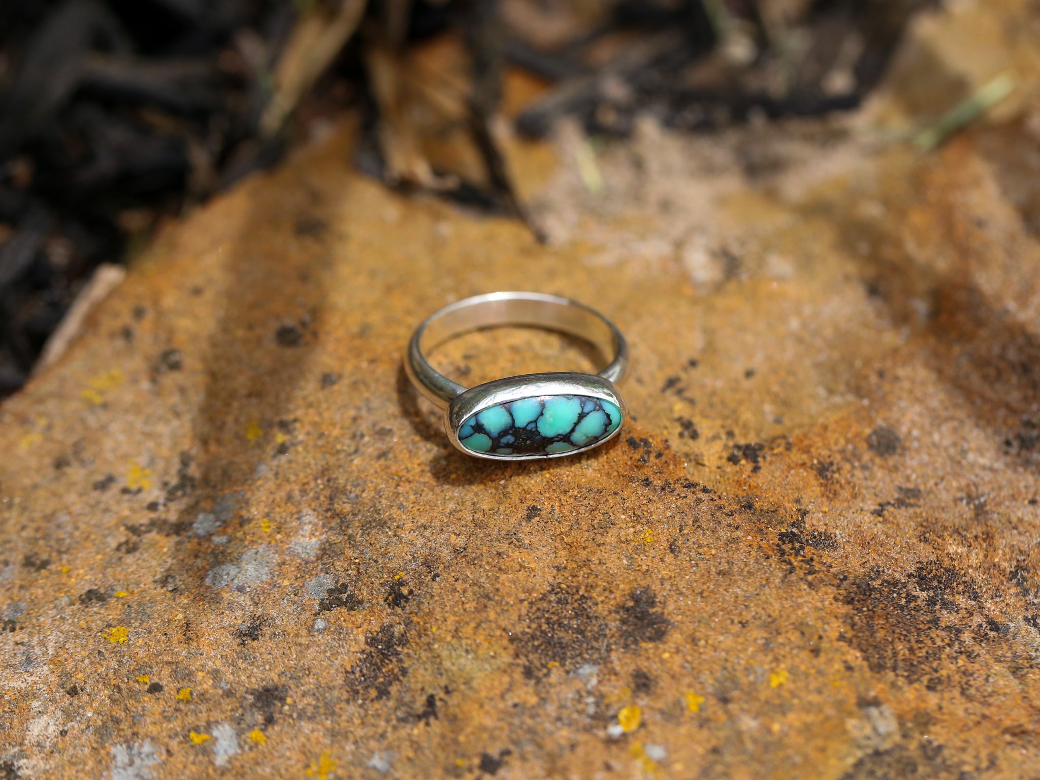 New Lander Turquoise Small Horizontal Ring