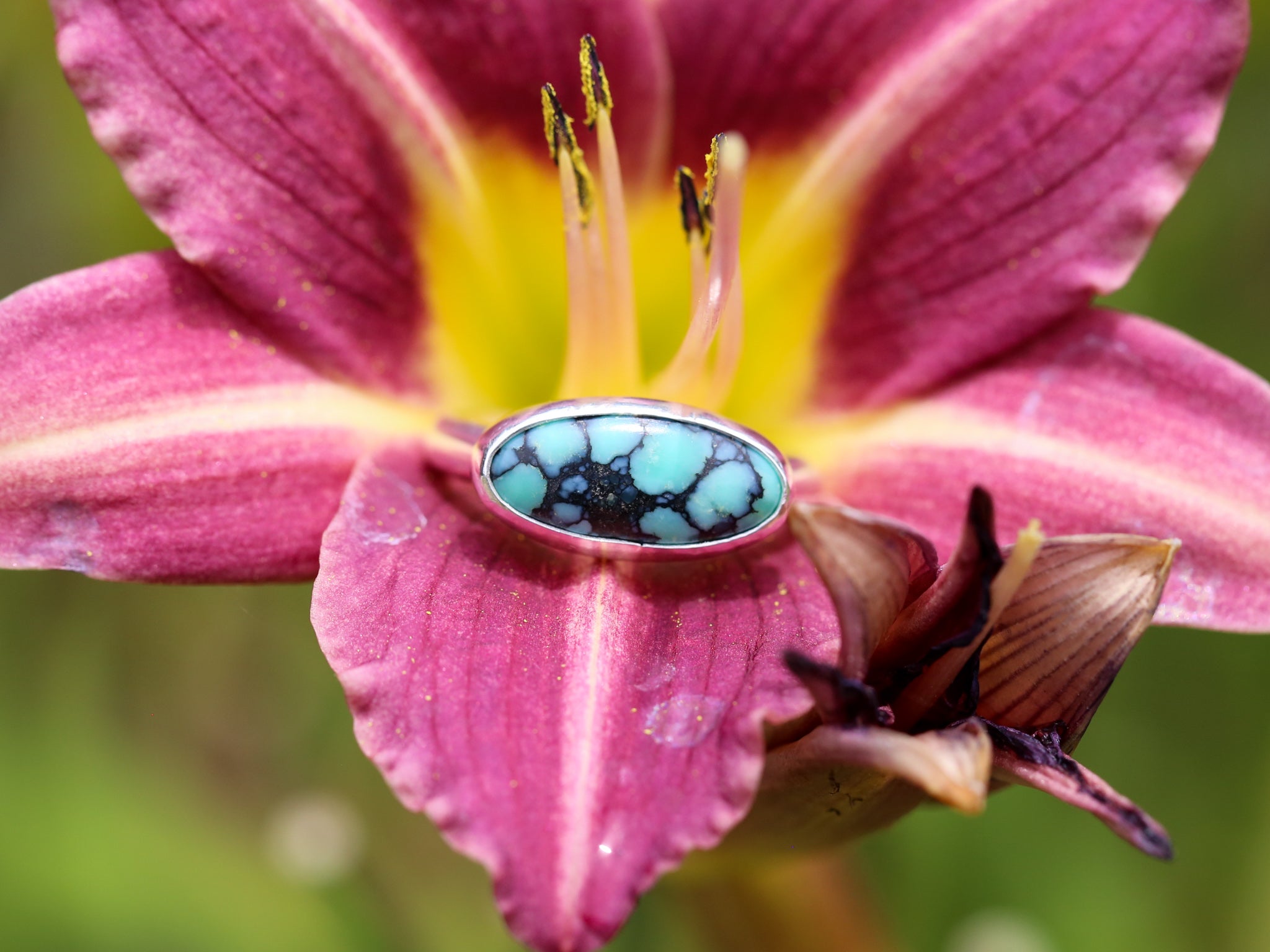 New Lander Turquoise Small Horizontal Ring