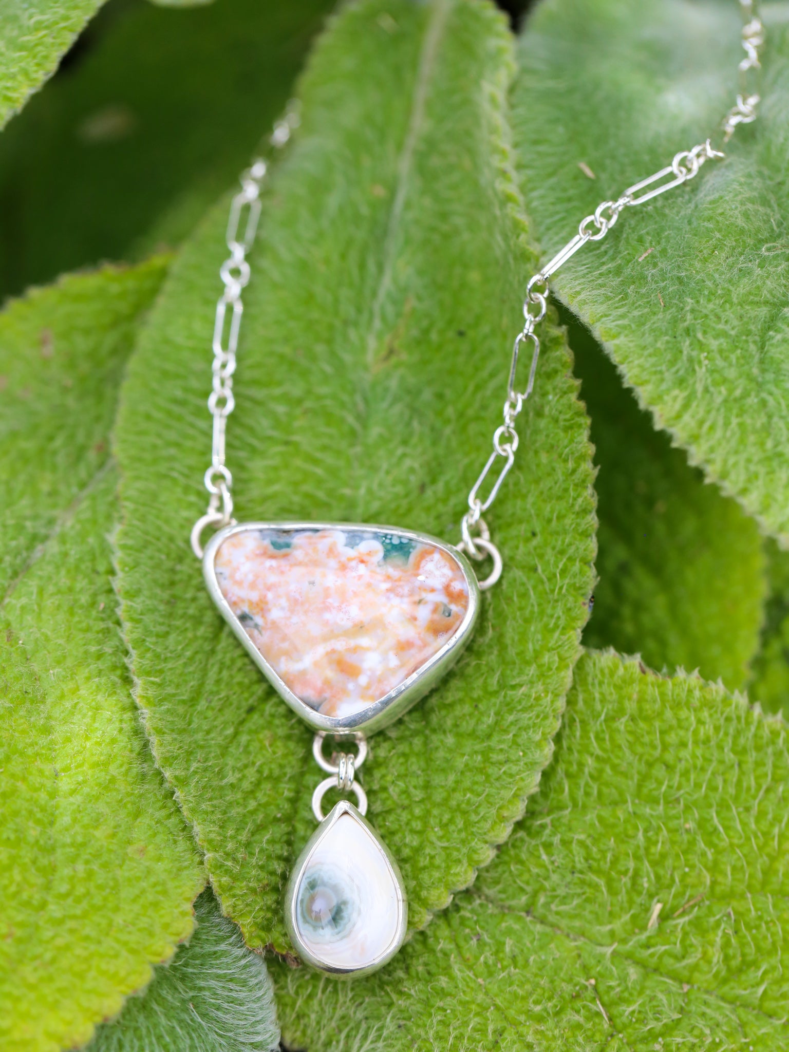 Ocean Jasper Drop Necklace