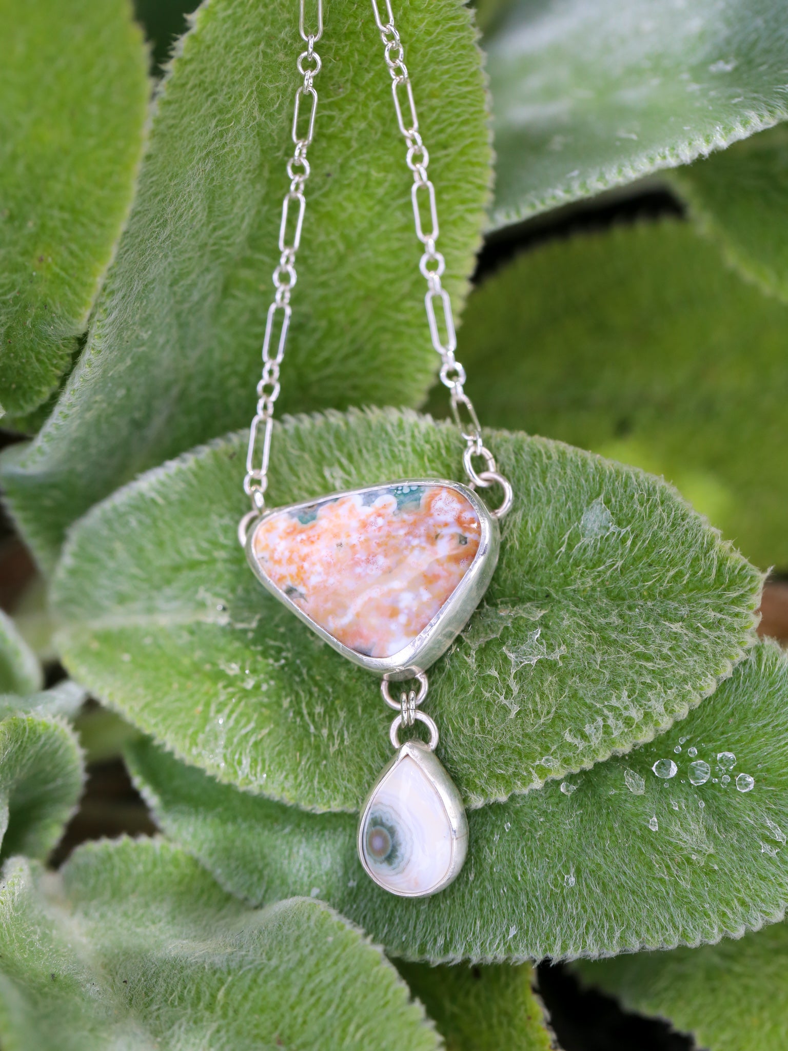 Ocean Jasper Drop Necklace