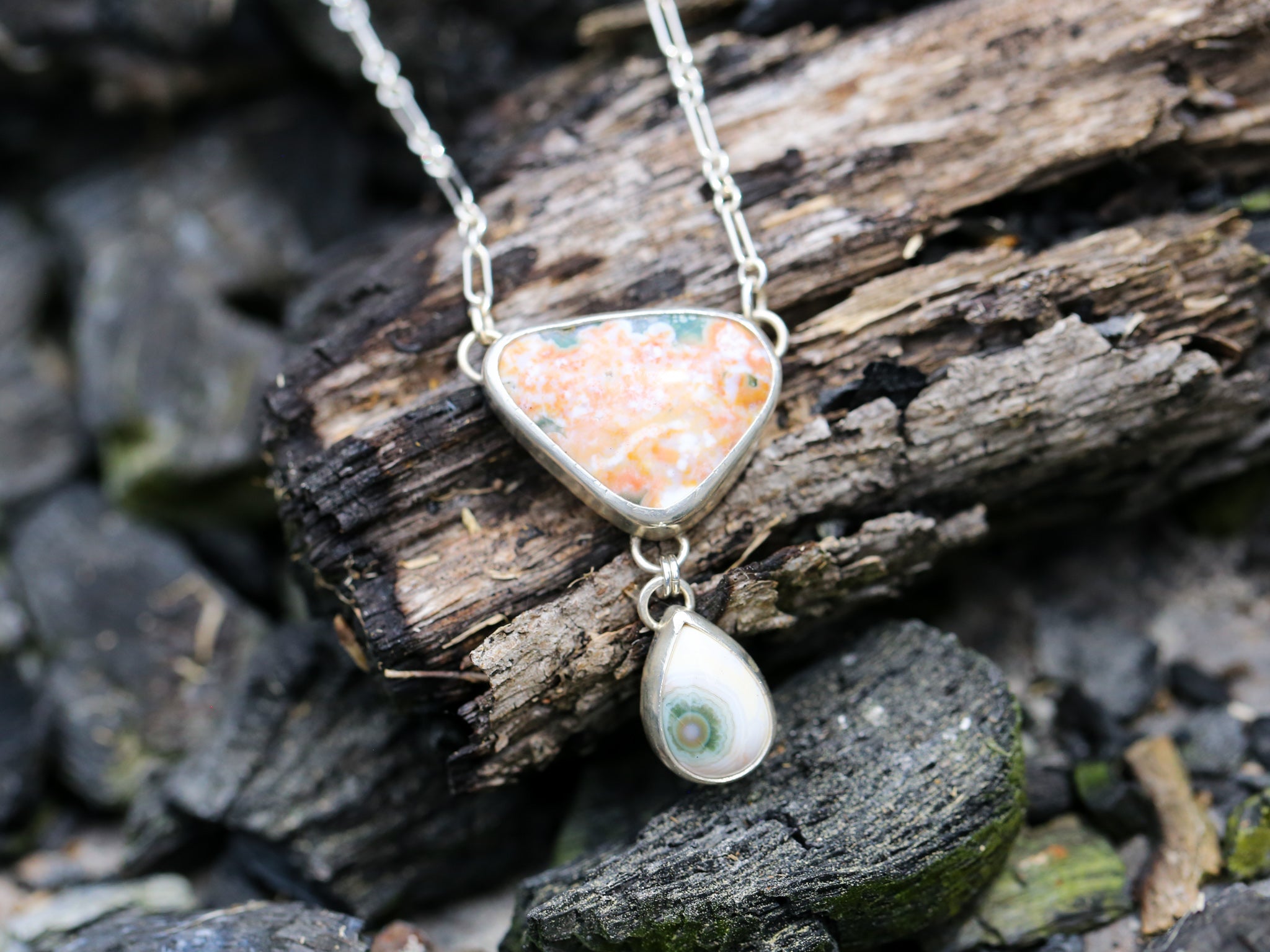 Ocean Jasper Drop Necklace