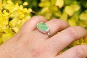 New Lander Turquoise Oval Horizontal Ring